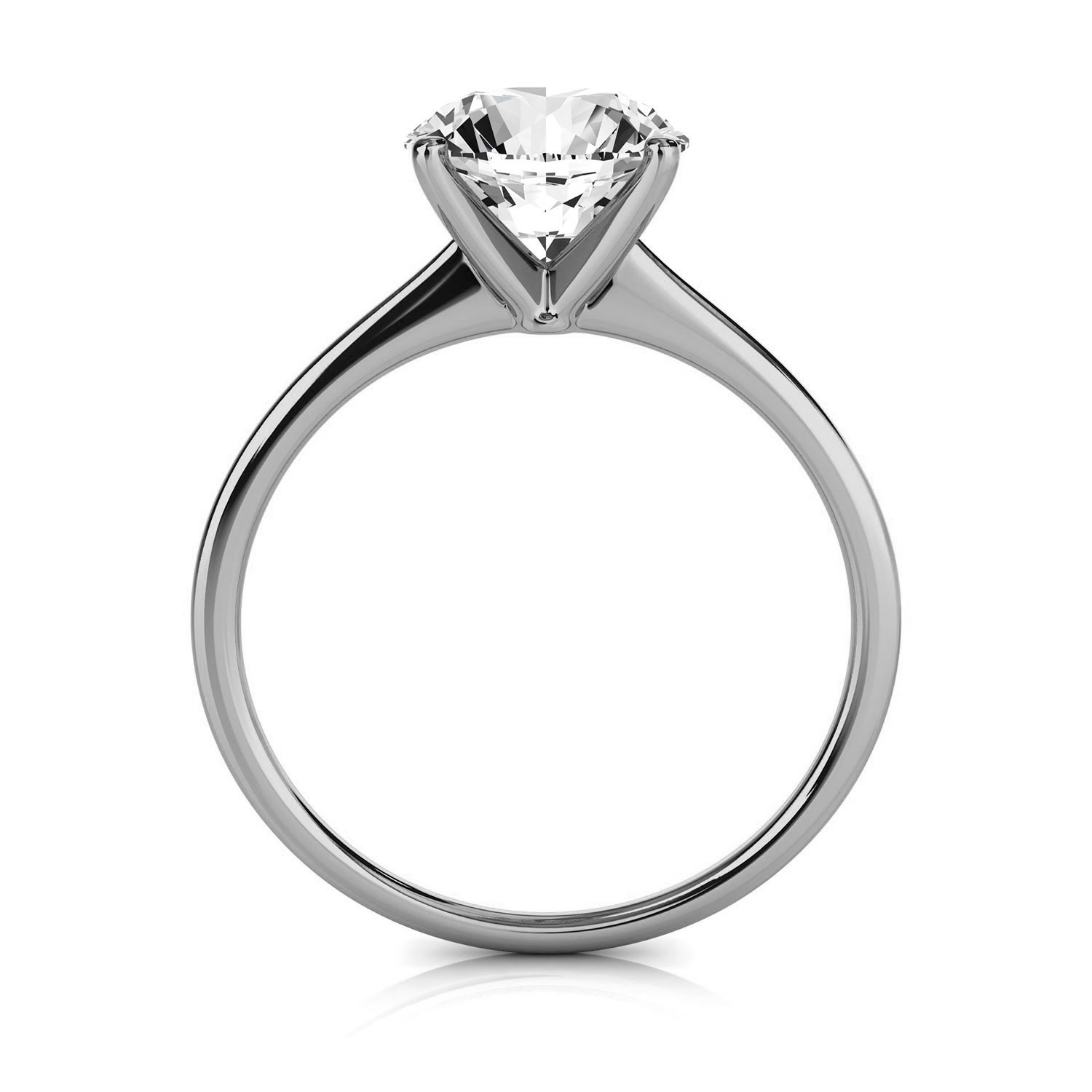 14K White Gold Reli Minimalist 1MM Solitaire Ring 